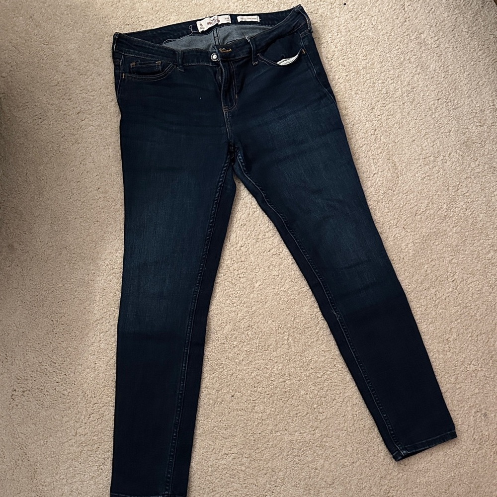Hollister Women's Deep Indigo Skinny Jeans